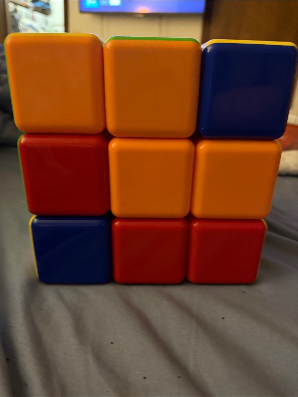 GIANT RUBIX CUBE Colorful Kids Magnetic Building Blocks Set - Blue, Red, Orange